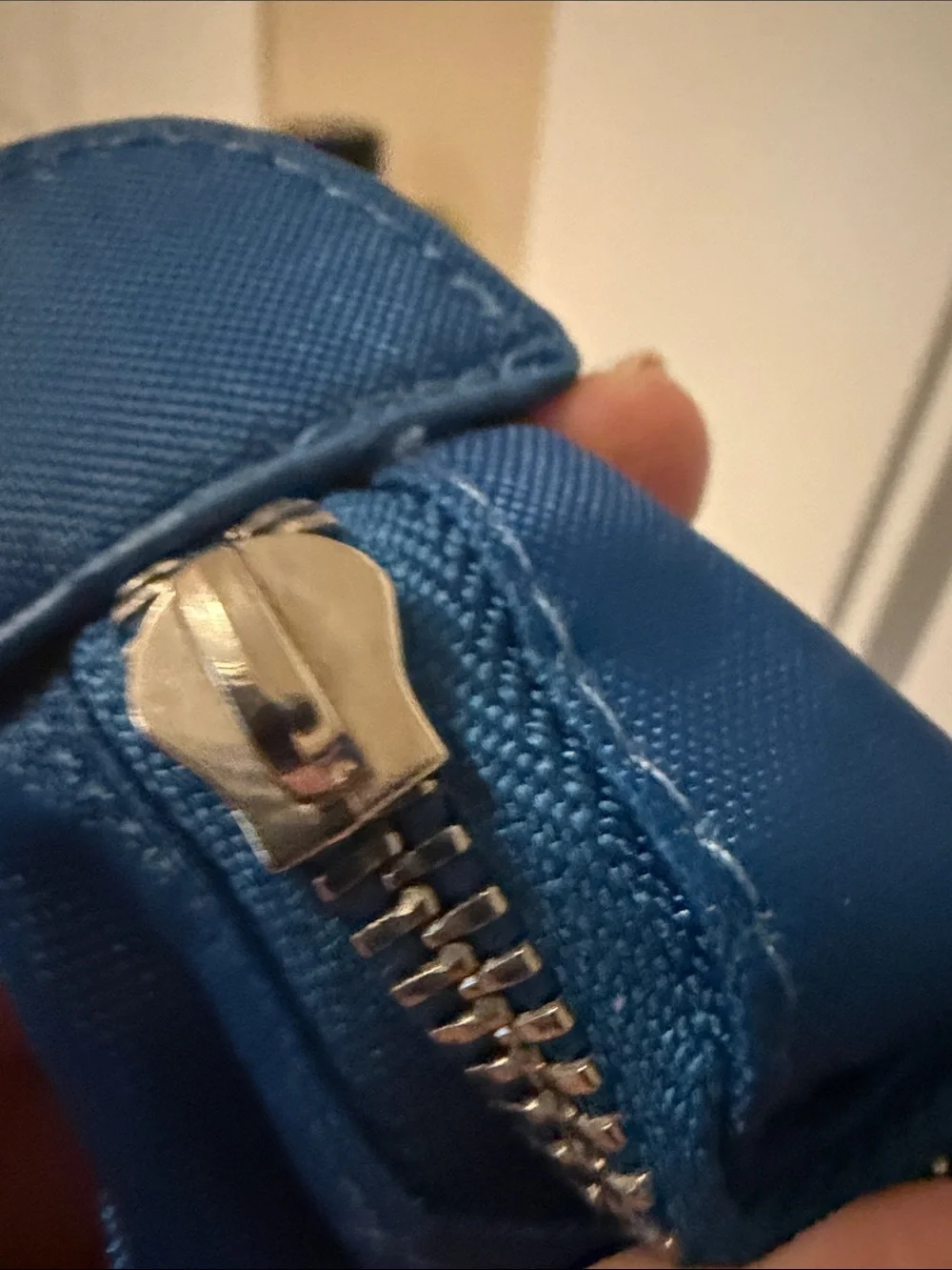 Moschino Two-Tone Blue and Olive Duffel Bag